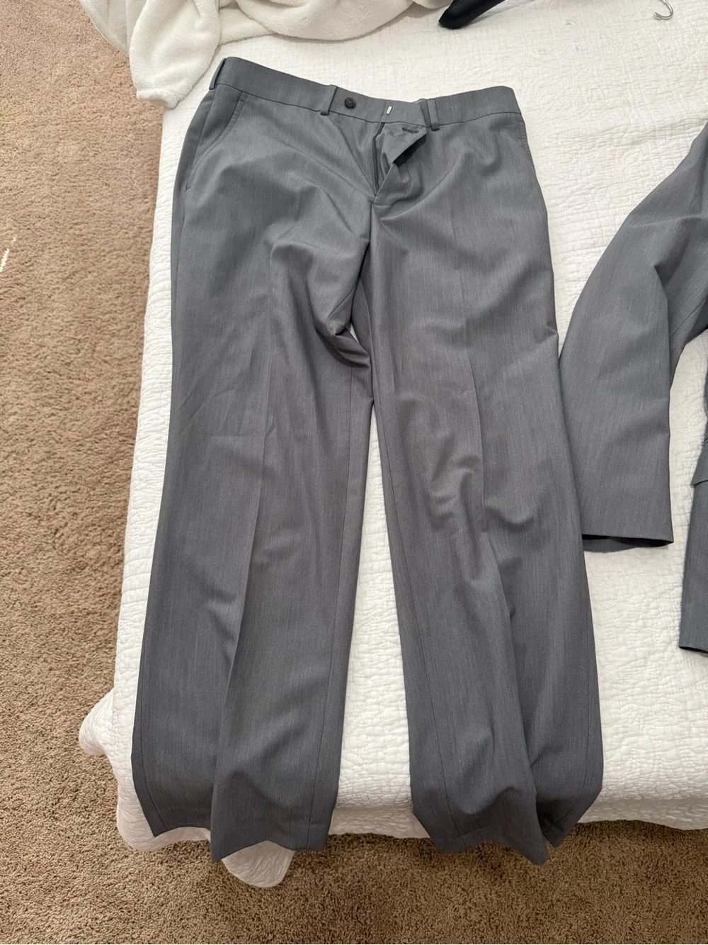 Madison Light Gray Men's Two-Button Suit Blazer